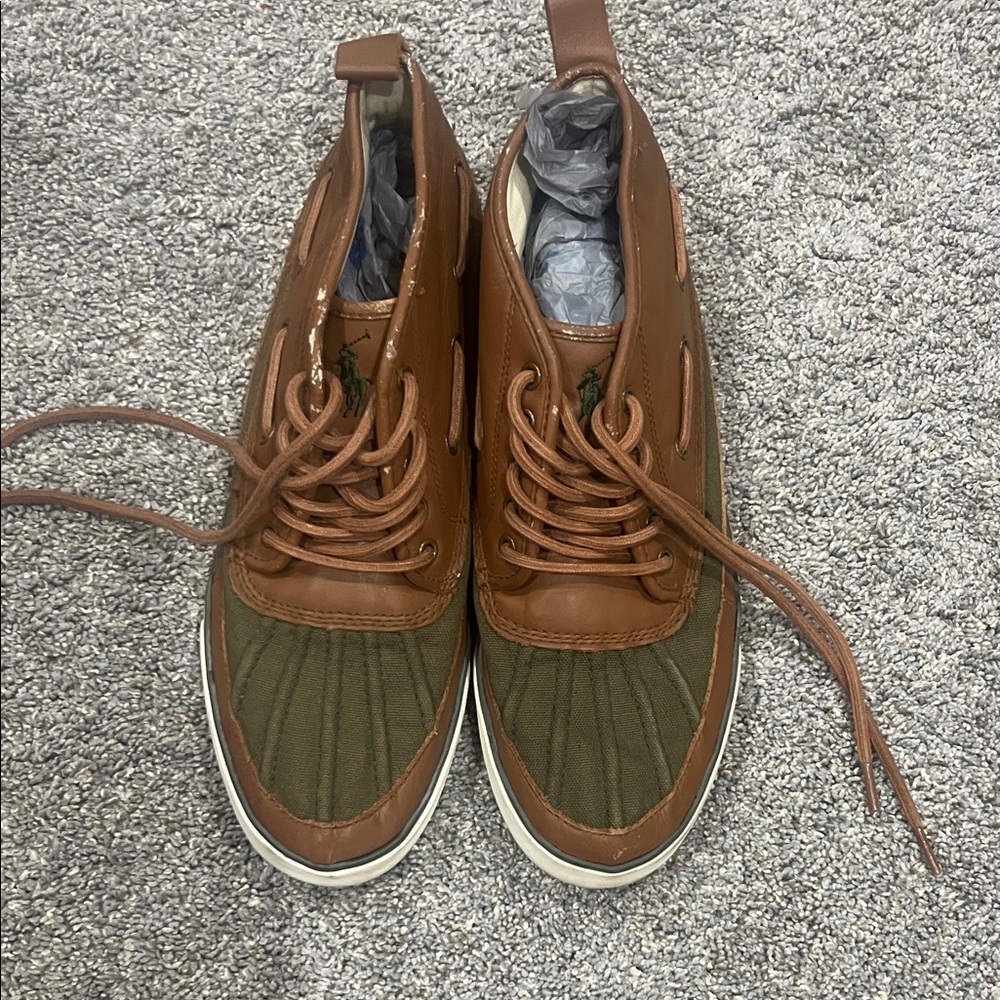 Polo Ralph Lauren Brown and Green Rain Boots
